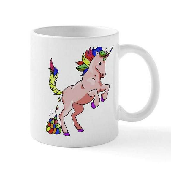 CafePress - Rainbow Unicorn - 11 oz Ceramic Mug - Novelty Coffee Tea Cup
