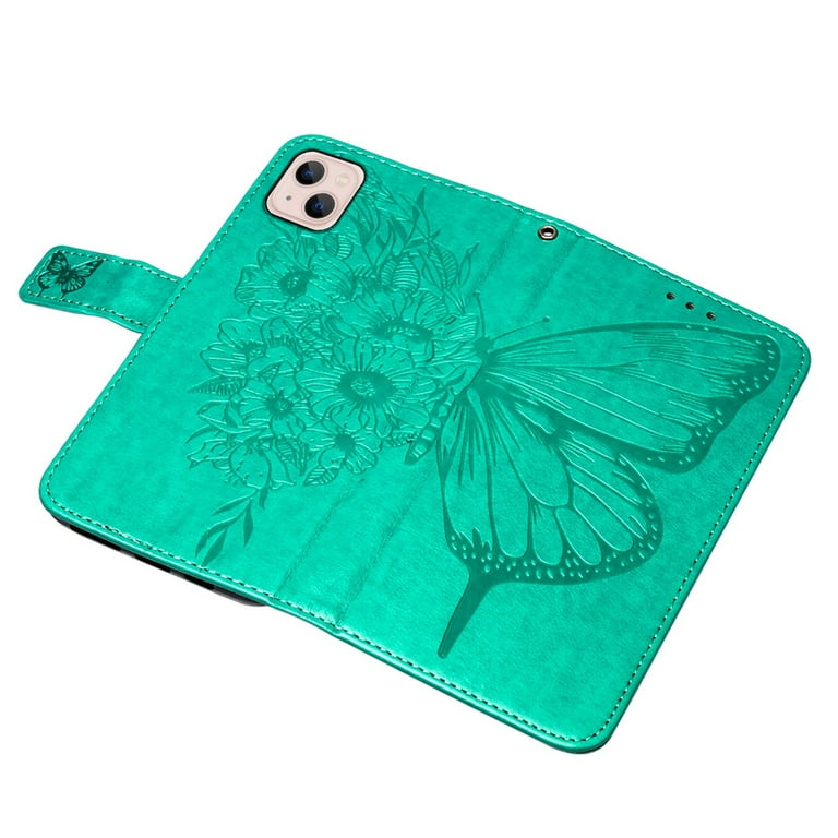 Butterfly Pattern Flip Wallet Case
