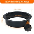 thumbnail image 2 of WhizMax 45" Fire Pit Ring,Outdoor Steel Firepit Liner DIY Wood Burning Insert for Camping Patio, 2 of 7