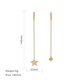 thumbnail image 5 of Pendientes de moda para mujer y niña, cadena con forma de estrella, antialérgico, sin perforación, Clips para las orejas (CHB-462), 5 of 5