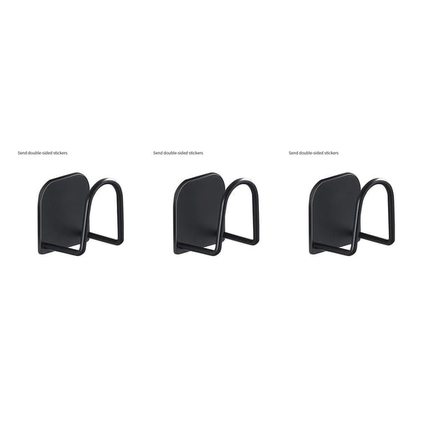 Estante de almacenamiento para cocina Bearachild montado en la pared de acero inoxidable Soporte para cepillo de Esponja Negro