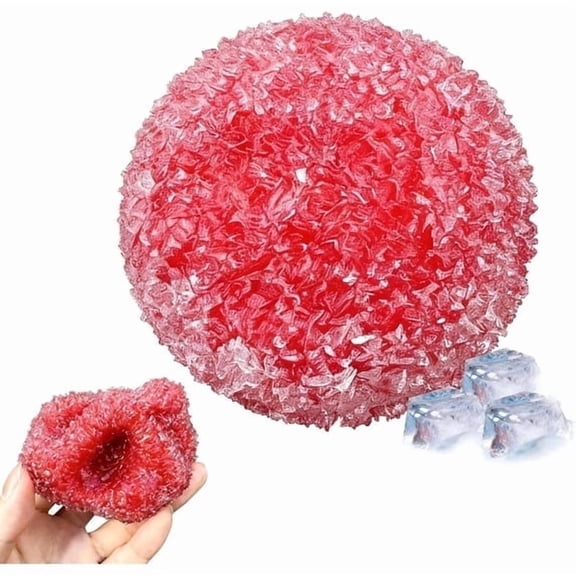 3In Ice Squishy Stress Ball, Crunchy Sand Filled Slow Rising Squeeze Ball, Sensory Fidget Stress Relief Gift