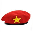 thumbnail image 3 of Acrylic Net Cap Mesh Knitted Breathable Beret for Adults and Children Military Fan Army Cap Men Women Child Performance Hat, 3 of 6