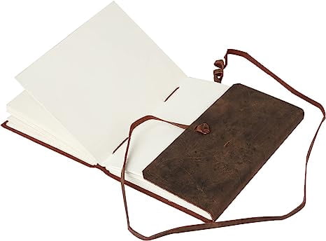 OVERDOSE Buff Belt Leather Journal Diary Notebook - Handmade Journal For Students, Office Bound Leather Journal for men & women Sketchbook Notebook Diary - 6 x 8 inches | 15 x 20 cm | A5