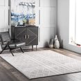 thumbnail image 2 of nuLOOM Sarina Diamonds Area Rug, 6' 7" x 9' Oval, Grey, 2 of 4