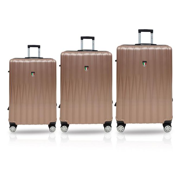 TUCCI T033103PCRGD Baratro T0331 ABS Luggage Set, Rose & Gold 3