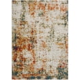 thumbnail image 2 of Hauteloom Istanbul Collection Modern Abstract Living Room Bedroom Large Area Rug - Colorful Contemporary Carpet - Beige, Orange, Red, Blue - 9' x 12', 2 of 14