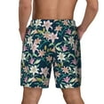 thumbnail image 4 of Goofa Lilies Flowers Printed Men's Swim Trunks Board Shorts Quick Dry Mens Swimming Trunks with Compression Liner,Breathable Fit Hawaii Beach Shorts-3X-Large, 4 of 9