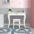 thumbnail image 4 of Costway Vanity Set Princess Makeup Dressing Play Table Set W/Mirror  White, 4 of 9