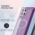 thumbnail image 4 of Dteck Built-in Screen Protector Case for Samsung Galaxy S24 Ultra,Compatible with Mag-Safe Slim TPU+PC Full-Body Stylish Shockproof Protective Transparent Cover,Darkpurple, 4 of 7