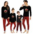 thumbnail image 2 of ZOELNIC Matching Family Pajamas Sets Christmas Matching Holiday Pjs Letter Print Top + Plaid Pants Sleepwear, Men L, 2 of 9
