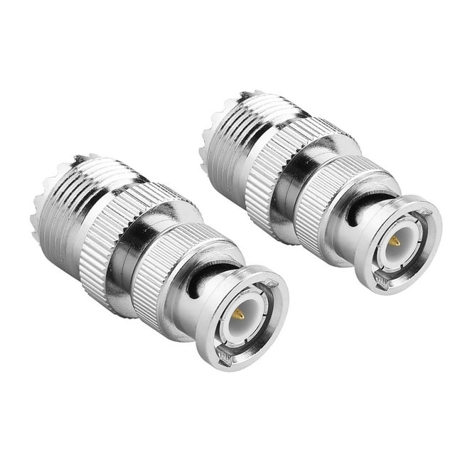 Adaptador Coaxial BNC Macho A UHF SO239 PL-259, Conector Hurbra, Cable Adaptador Coaxial RF, 2 UDS.