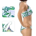 thumbnail image 3 of Maillot de Bain 2 Pcs pour Femmes, Bas de Bikini Rehausseur Rembourré à Imprimé Floral, 3 of 4