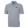 thumbnail image 2 of Men's Cutter & Buck Navy Auburn Tigers Throwback Logo Virtue Eco Pique Stripe Recycled Polo, 2 of 3