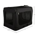 thumbnail image 2 of PETMAKER Soft Dog Crate with Divider Panel - Collapsible Dog Crate for Medium Dogs (Black), 2 of 11