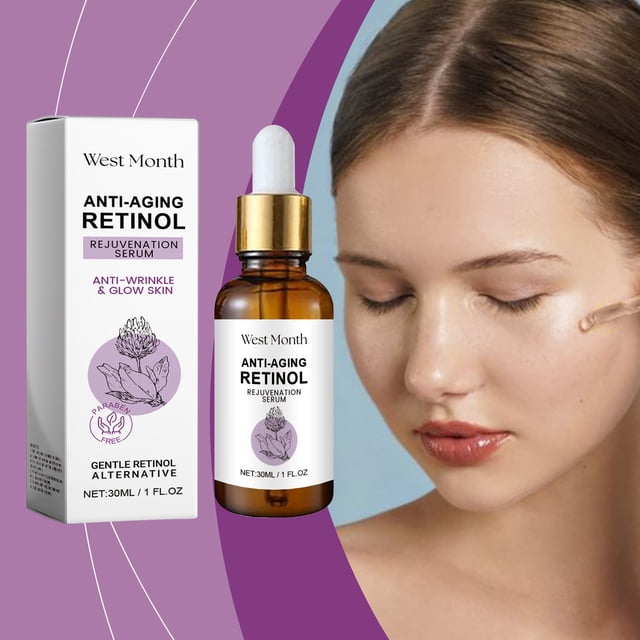 Sérum rejuvenecedor con bakuchiol y retinol | Sérum facial anti-edad | Reduce líneas finas y arrugas | Reafirma e hidrata la piel | Fórmula hidratante suave | 1.05 fl oz 30ml | Todos tipos de piel
