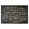 thumbnail image 3 of Personalized Planet 27x18 Love Laughter Beautiful Together Happiness Family of 3 Doormat with Custom Names Printed on Brown Rectangular 1/8” Thick Non Slip Mat for Kitchen Hallway Deck or Porch, 3 of 6