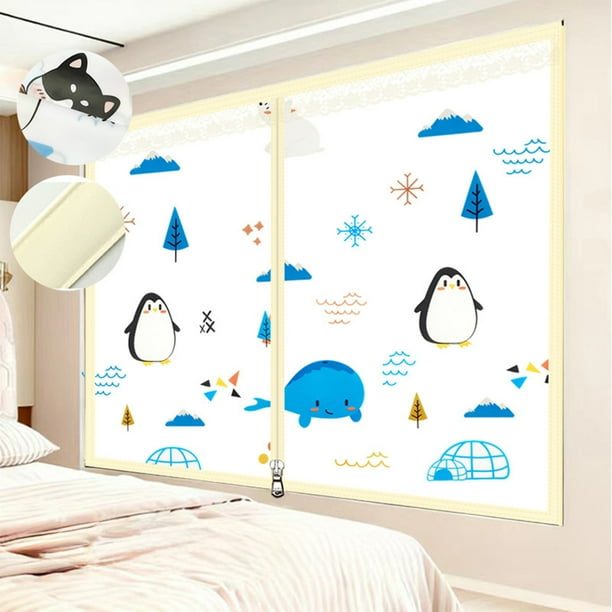 Cortinas de tela resistentes al viento y al frío para dormitorio, con artefactos de calidez invernal del norte, gruesas y selladas con anticongelante.
