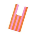 thumbnail image 1 of Stripe Pattern Lady Shoulder Bag Hand Bag Women Totes Totes Large Capacity Fall Backpack Totes Pink Orange, 1 of 8