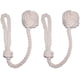thumbnail image 2 of Paquete de 2 cortinas con cordón, soporte para cortina, alzapaños, alzapaños, alzapaños, hebilla tejida a mano, cuerda de algodón con bola, 2 of 7