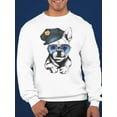 thumbnail image 2 of Cute French Bulldog Officer Sweatshirt Men -Image by Shutterstock, Male Small, 2 of 4