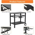 DSstyles Outdoor Grill Cart Pizza Oven Stand, BBQ Prep Table with