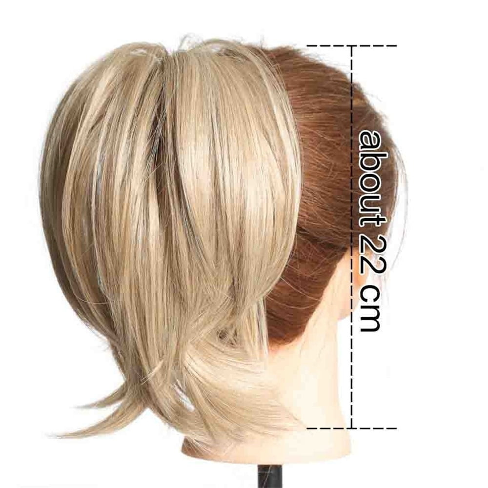 Messy Straight Hair Bun Hairpiece Synthetic Straight Pony Tail Short Claw Clip Ponytail Extensions for Women