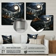 thumbnail image 4 of Designart "horizon Barn By Moonlight IV" Countryside Metal Wall Decor, 4 of 5