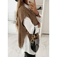 thumbnail image 5 of Asyoly Women's Winter Cable Knit Sweater Vest Crew Neck Sleeveless Knitted Jumper Trendy Pullover Tops, 5 of 6