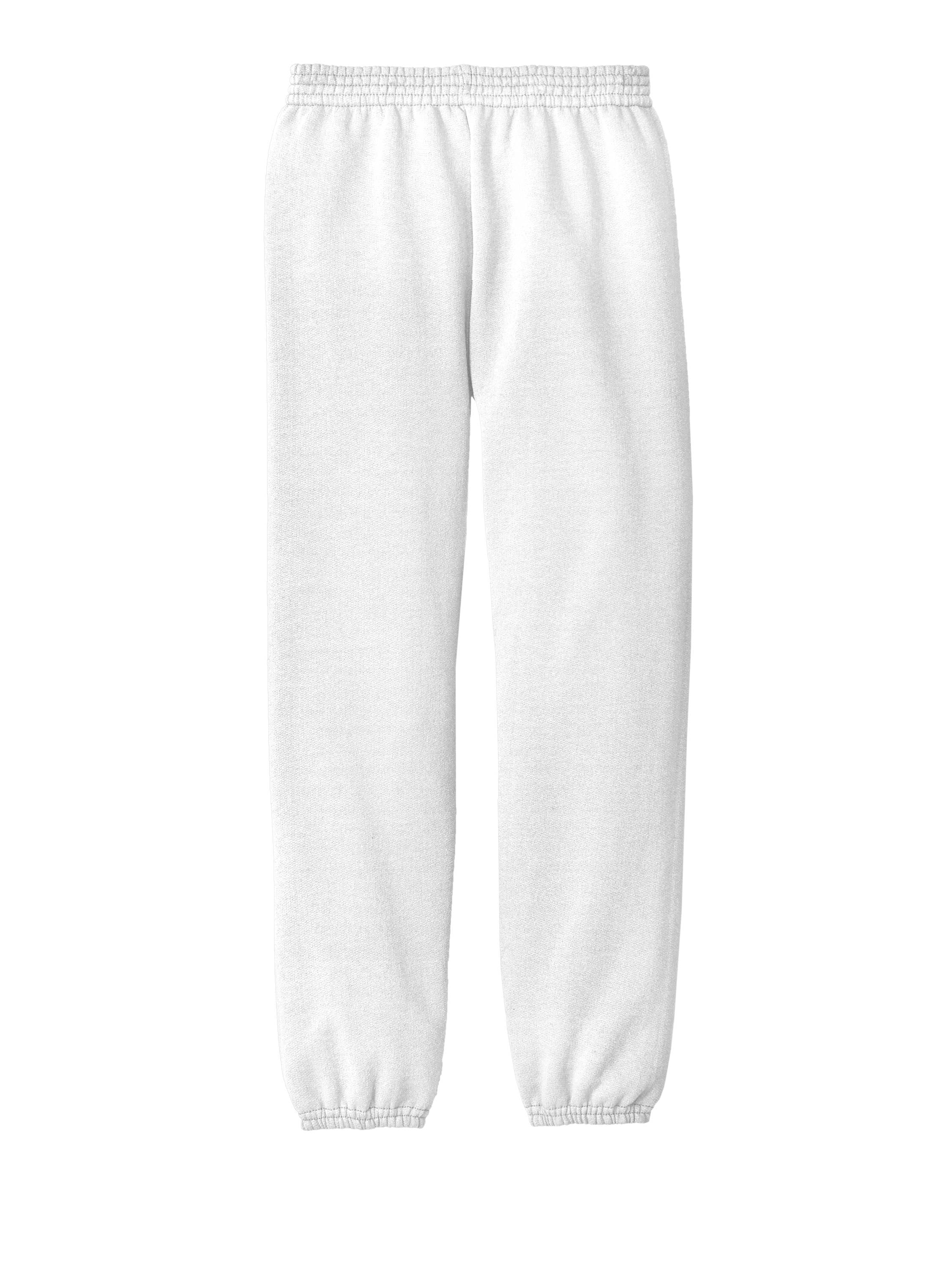 Kid's Track Pants Ivory Cotton Fleece