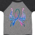thumbnail image 4 of Inktastic Thyroid Cancer Awareness with Butterfly Ribbon Words Boys or Girls Baby Bodysuit, 4 of 5