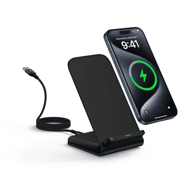 Google Pixel 9 Wireless Charger Stand Fast Charging for Pixel 9A 9 Pro XL Fold 9 8A 7A 8 7 6 Pro,15W Phone Wireless Charger Station for Samsung Galaxy S25 S24 S23 S22 S21 S20 Ultra FE,iPhone 16 15