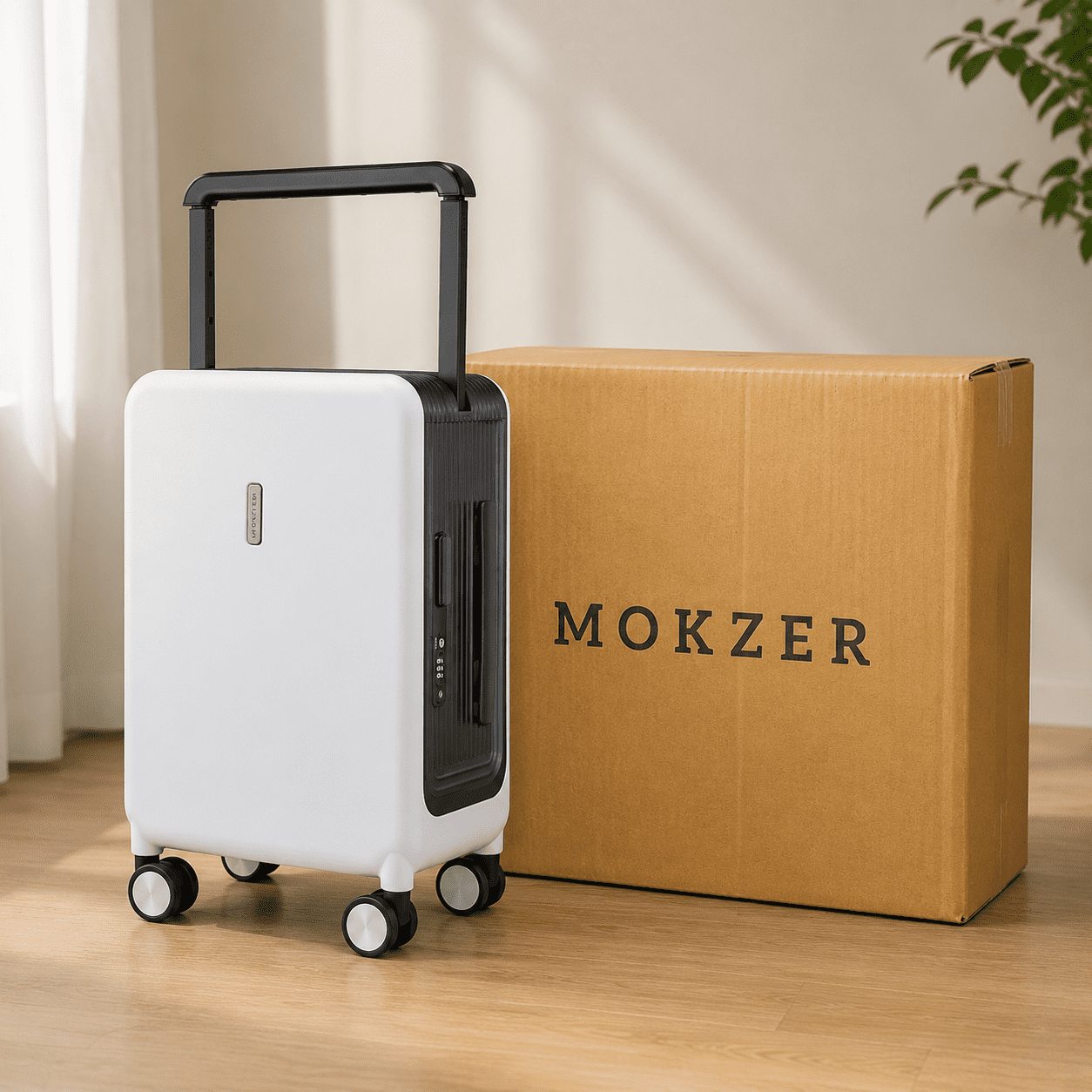 mokzer Hard Shell Carry on Travelling trunks  Approved, Carry-on Suitcases with Wheels, Lightweight Luminous Textured Hardside Travel Bag with Tsa Lock, 20 Inch