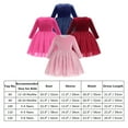 thumbnail image 5 of IDOPIP Toddler Kids Girls Shiny Velvet Dress Long Sleeve Fall Winter Christmas Dresses 120 Wine red, 5 of 7