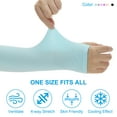 thumbnail image 3 of Uxcell 1 Pair Arm Sleeves, Sun Protection Arm Sleeve Shade Cooling Arm Sleeves with Thumb Hole for Sports Hiking, Beige, 3 of 8