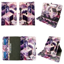 Purple Marble for Samsung Galaxy Tab 4 8.0-inch Tablet Case Universal Android Cases 360 Rotating Folio Stand Protector Pu Leather Cover Travel e-reader Card Cash Slots Multiple Viewing Angles