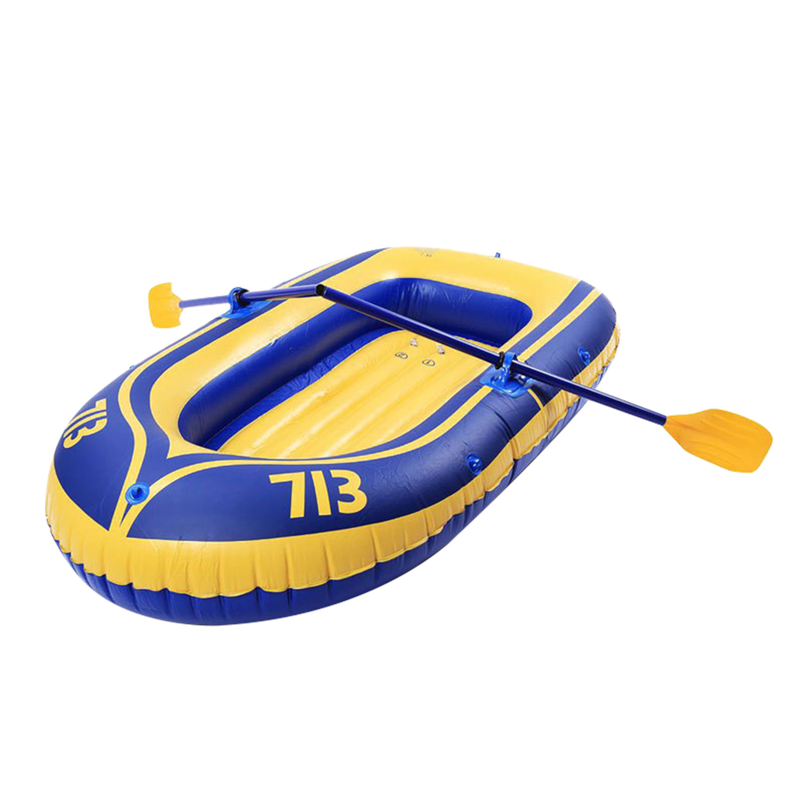 SDJMa Double Kayak,Thicken Inflatable Raft for Adults and Kids, Portable Fishing Boat for Lake with Foot Pump Paddle Repair Kit - image 2 of 8
