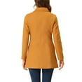 thumbnail image 4 of MODA NOVA Juniors Peter Pan Collar Double Breasted Long Sleeve Winter Coat, 4 of 7