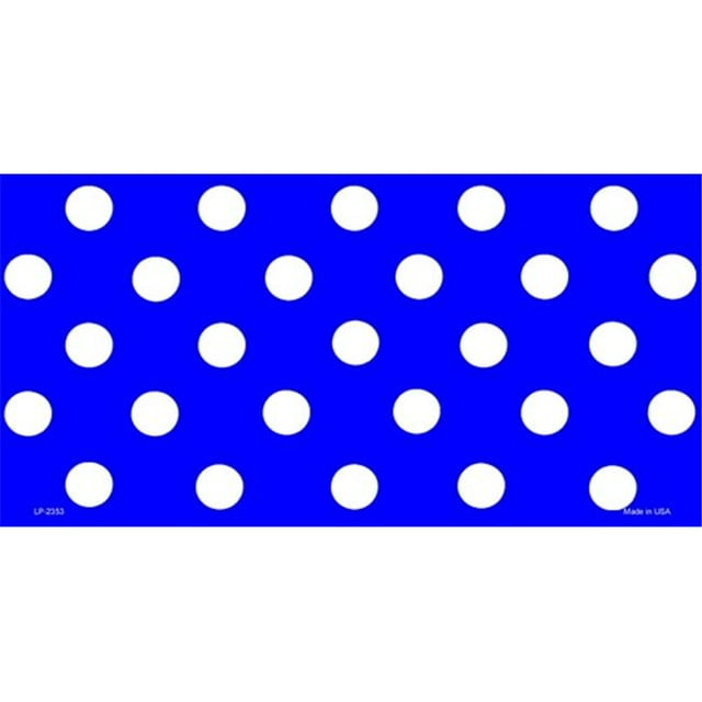 LP-2353 White Dots on Royal Blue Background Flat License Plates Blanks for Customizing