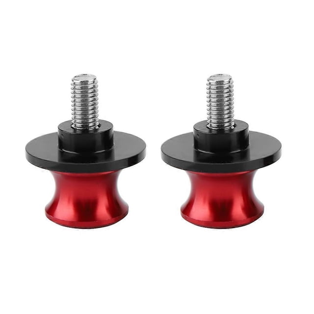 2pcs 8mm Motorcycle CNC Rear Stand Swing Arm Spool Sliders Stand Swingarm Bobbins (Red)