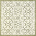 thumbnail image 2 of JONATHAN Y SANTA MONICA 5' Square Area Rug, Madrid Vintage Filigree Textured Weave - Green/Cream, SMB107H-5SQ, 2 of 8