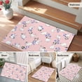 thumbnail image 5 of Easter Bunny Entryway Rug 2'x3'&nbsp; Non Slip Front Door Mats, Spring Purple Flower Rustic Rabbit Pink Entrance Rugs Indoor Outdoor Carpet, Washable Floor Mats Small Area Rug for Bedroom Kitchen, 5 of 8