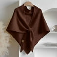 thumbnail image 2 of Shawl Wraps For Women Triangle Sweater Scarf Warm Blend Cape Cold Weather Neck Warmer Winter Fall Accessory, 2 of 3