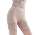 thumbnail image 2 of rygai Safety Pants Lace Anti Exposure Plus Size Hollow Out Flower Pattern Short Pants for Inside Wear,Skin Color 2XL, 2 of 8