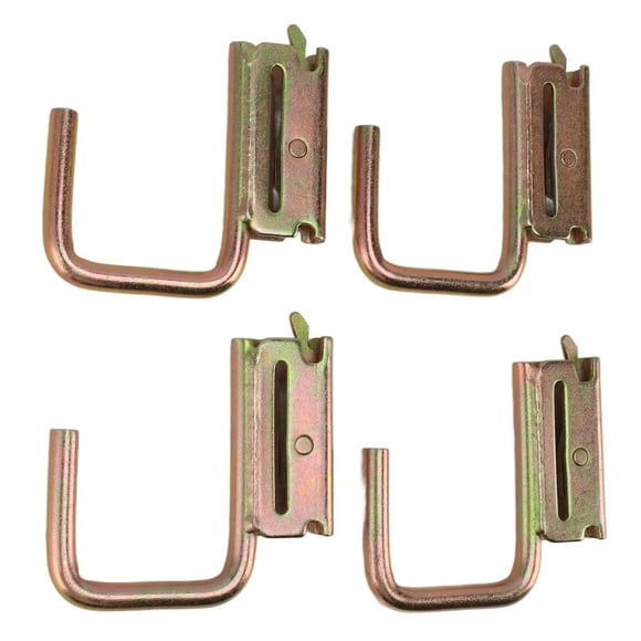 X Track J Hook, 4pcs Rustproof Easy Install E Track J Hook Heavy Duty Maximum Load 1200 Pounds Stable for Pickup Truck
