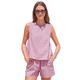 thumbnail image 2 of Conjunto de Dos Piezas de Verano para Mujer: Camiseta Sin Mangas y Pantalones Cortos A Juego, Chándal de Algodón A Rayas, Rayas Rojas, Talla XL, 2 of 8