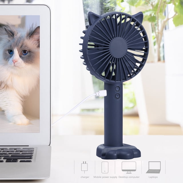 Ventilador De Mano Ventilador De Refrigeración De Verano Usb Portátil Ventiladores De Mano Recargables De 3 Velocidades 1200Mah