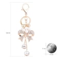 thumbnail image 2 of Langgg Bowknot Rhinestone Shinning Key Chain Allor Pearl Pendant Keychain Backpack Wallet Key Ring Girl Gift, 2 of 9