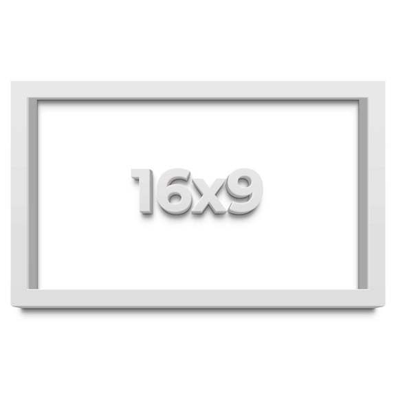 16x9 Shadow Box Frame White | 2 Inches Deep Real Wood Contemporary Shadowbox Display Frame | UV