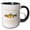 Black/White, variant on 3drose, New Mexico Territory Fish the Rio Grande Cutthroat Trout, 11oz Two-tone Green Mug